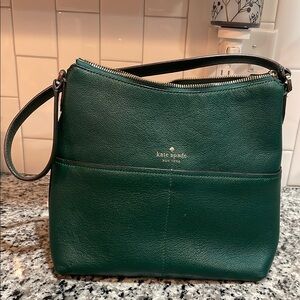 Kate Spade Green Leather Bailey Shoulder Bag